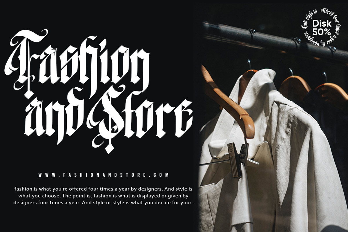 Antithesis Letter - Blackletter Type, a Blackletter Font by Meizzaluna Design (Photo 7 of 10)