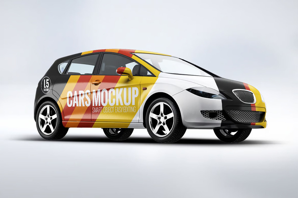Hatchback Mock-Up, an Advertising Mockup by Se٧enStudio (Photo 4 of 7)