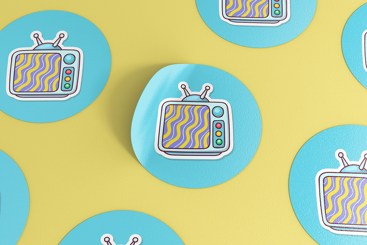 Round Sticker Mockup, a Product Mockup by Graphicboom (Photo 2 of 4)