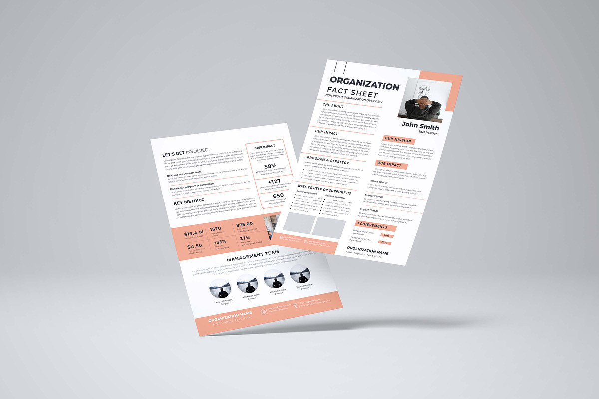 Nonprofit Organization Fact Sheet, a Flyer Template by design_hut (Photo 3 of 3)