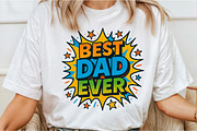 BEST DAD EVER Comic Style PNG, an Illustration by DreamCafeArt (Thumbnail 2 of 6)
