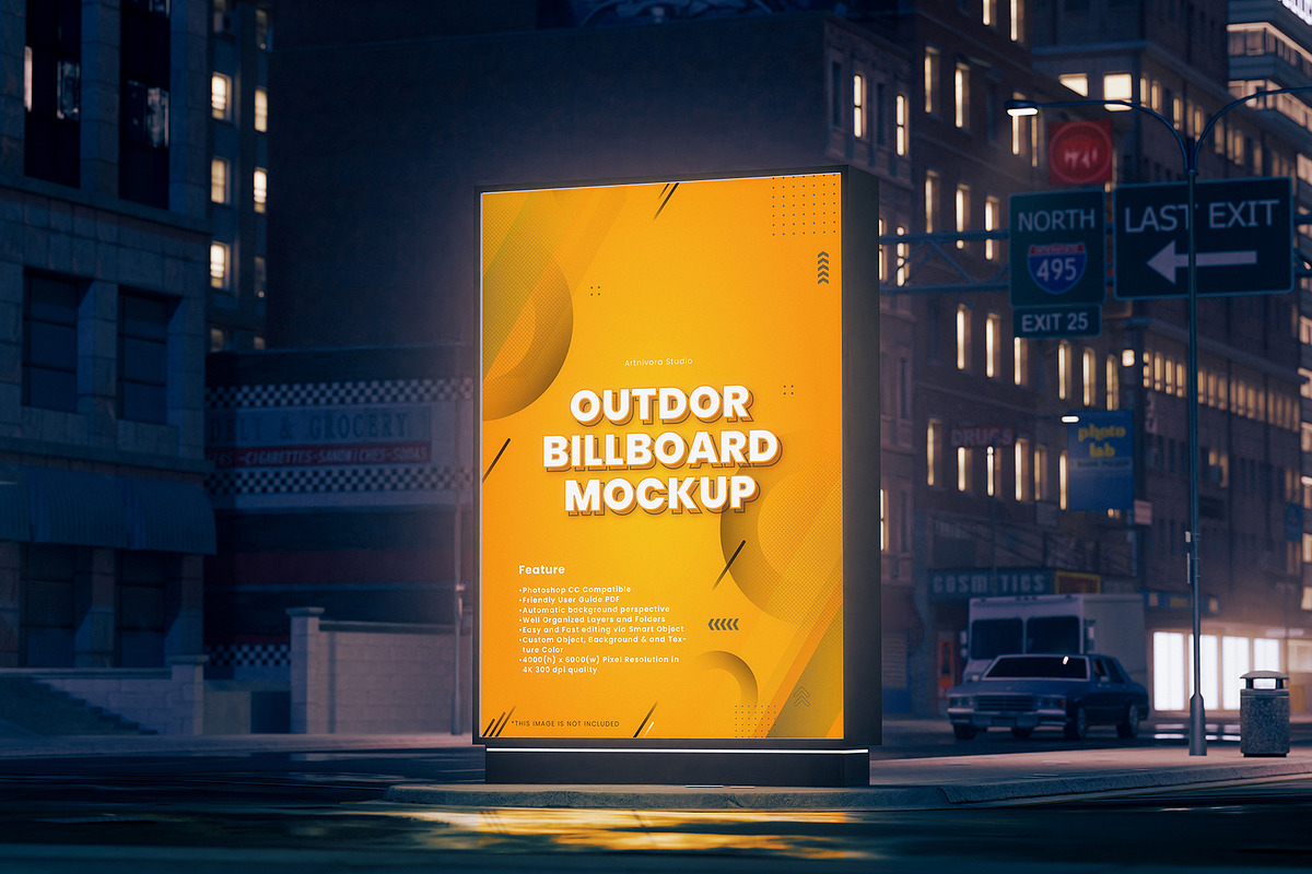 Outdoor Billboard Mockup, an Advertising Mockup by Artnivora.Std (Photo 4 of 4)