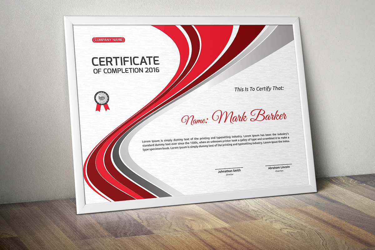 Certificate Word | PSD | AI, a Stationery Template by Curve Design (Photo 2 of 8)