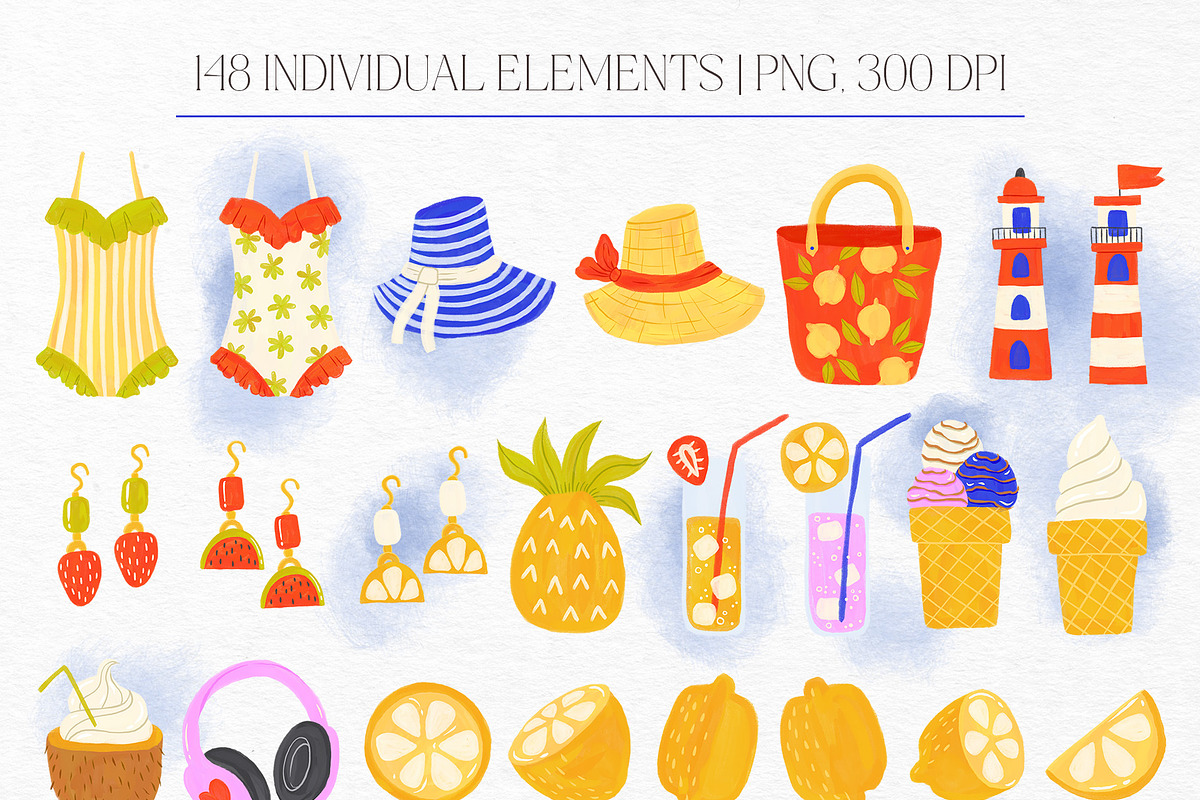 Summer Weekend Collection, a Seasonal Illustration by GVGraphics (Photo 3 of 18)