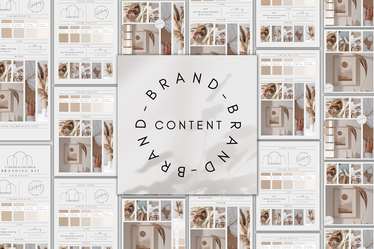 Branding Mood Board Canva Template, a Stationery Template by BRANDcontent (Photo 6 of 6)