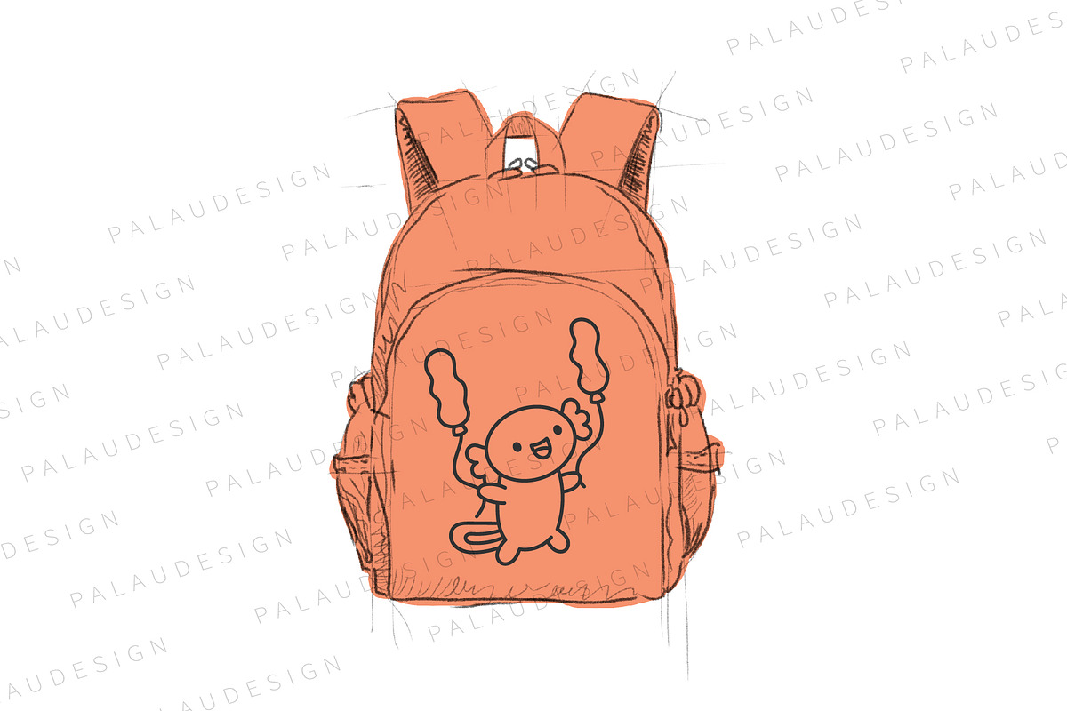 Kawaii Axolotl with Balloons, an Animal Illustration by Palau (Photo 3 of 12)