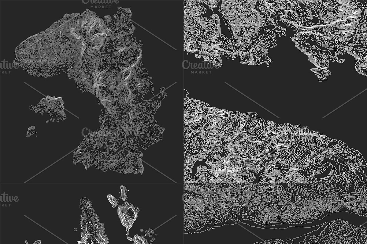 20 Abstract Earth Relief Maps Part#2, a Texture Graphic by GarryKillian (Photo 3 of 4)