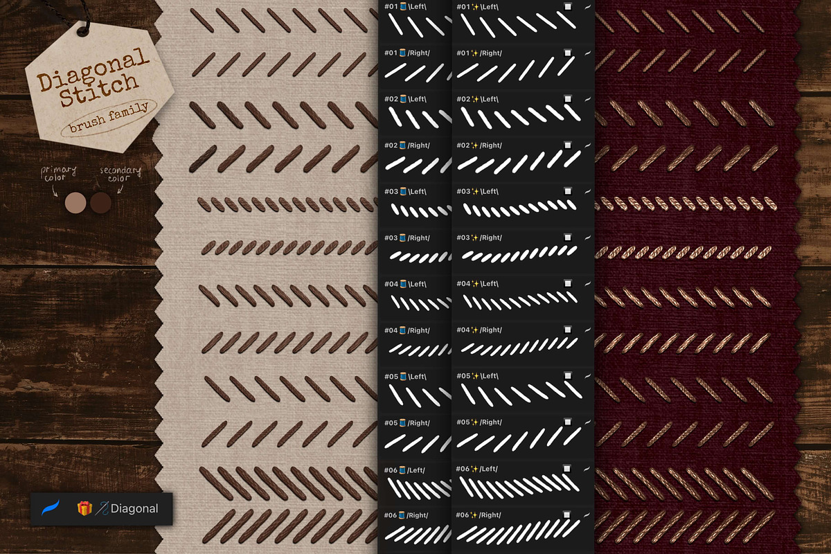 Embroidery Art Brushes For Procreate, a Brush Add-On by bokettori (Photo 32 of 42)
