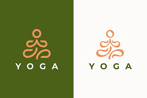 Yoga Logo Pose Silhouette Meditation, a Branding & Logo Template by Signatoro