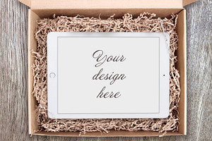 iPad in a Box PSD Mockup