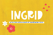 Ingrid, a Sans Serif Font by Petra Santaharju (Thumbnail 1 of 6)