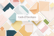 Cards & Envelopes Mockups Scene, a Print Template by Custom Scene (Thumbnail 1 of 19)