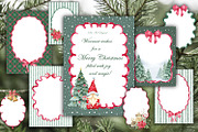 Christmas Watercolor Frames Cards, an Object Graphic by Solo Art Original (Thumbnail 12 of 12)