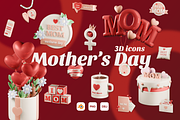 Mothers Day 3D Icon Set, a 3D by Laimmilka (Thumbnail 1 of 4)