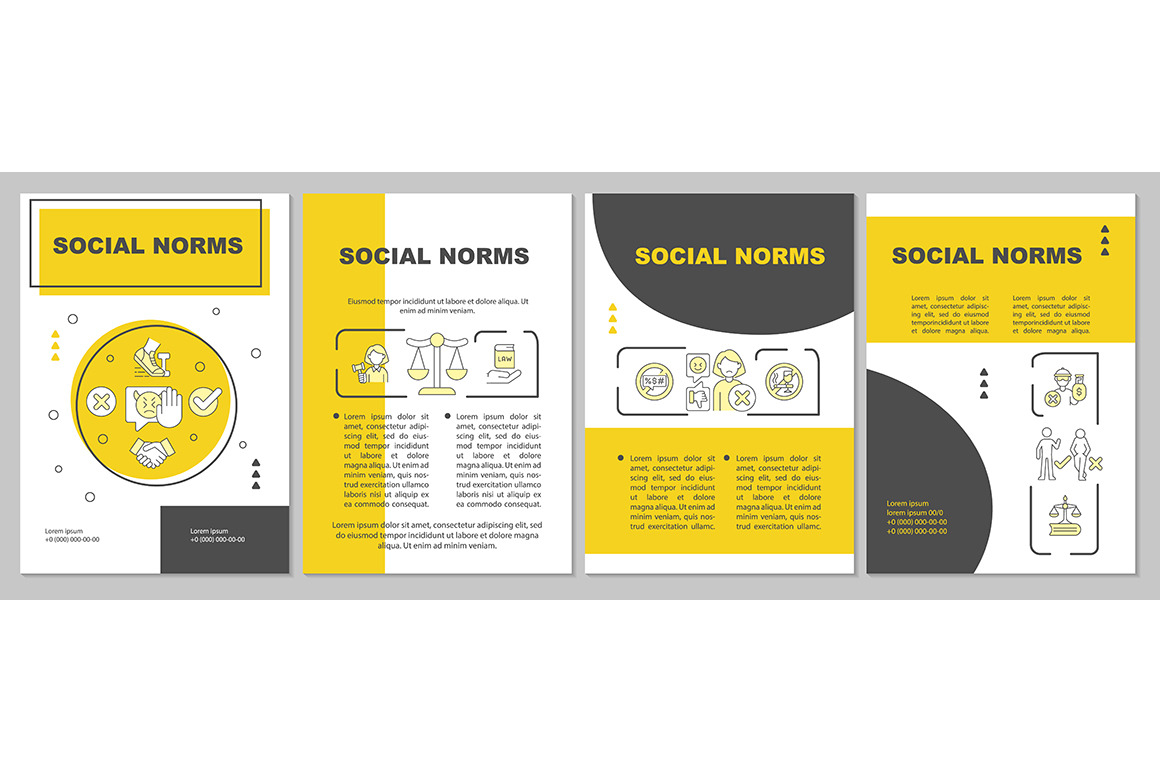 Social norms brochure template, a Brochure Template by IMG visuals icons