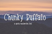 Chunky Buffalo- Handwritten Font, a Handwritten Font by Sabrina Schleiger Design (Thumbnail 1 of 4)