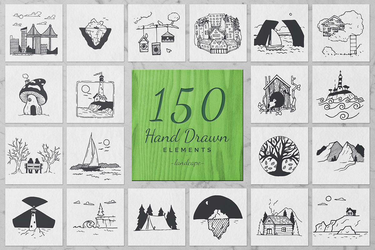 2000 Hand Drawn Elements, an Animal Illustration by Michael Rayback Design (Photo 6 of 29)