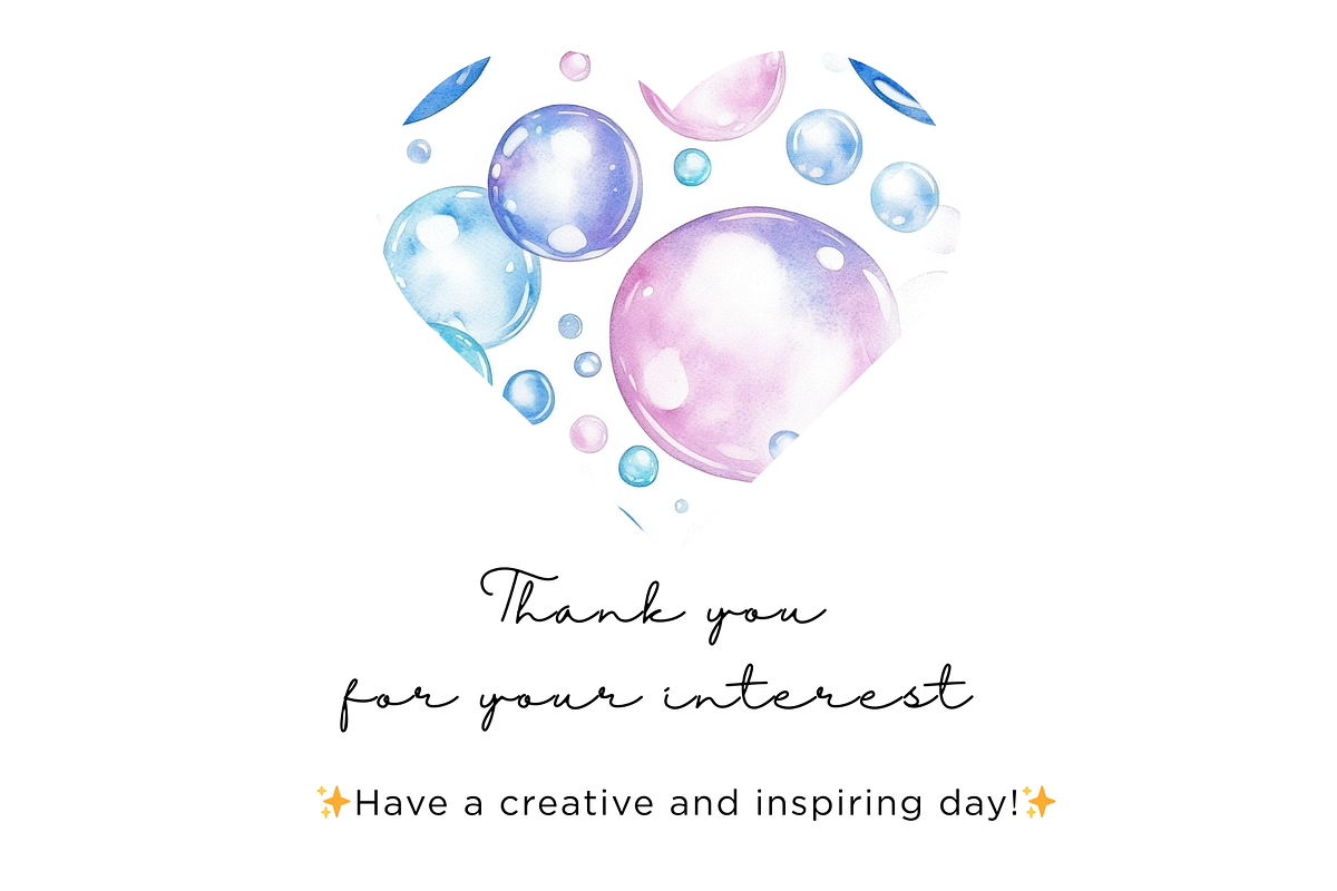 Watercolor Soap Bubbles, an Illustration by Mashimara (Photo 4 of 4)