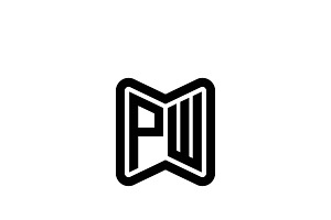 PW Logo Design Vector Template