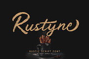 Rustyne - Rustic Script Font, a Script Font by Craft Supply Co. (Thumbnail 1 of 10)