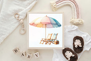 Watercolor Nautical Beach Clipart, an Illustration by CraftArtStudio (Thumbnail 6 of 6)