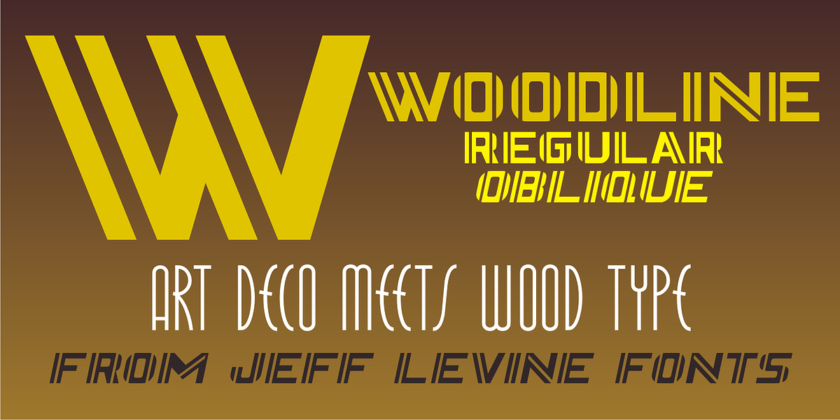 Wood Lined JNL, a Sans Serif Font by Jeff Levine Fonts