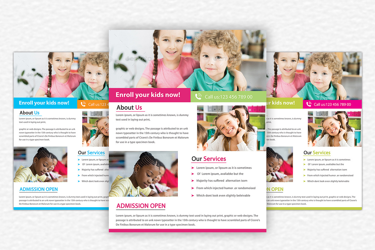 Kids School Flyer Template, a Flyer Template by KnightWipers