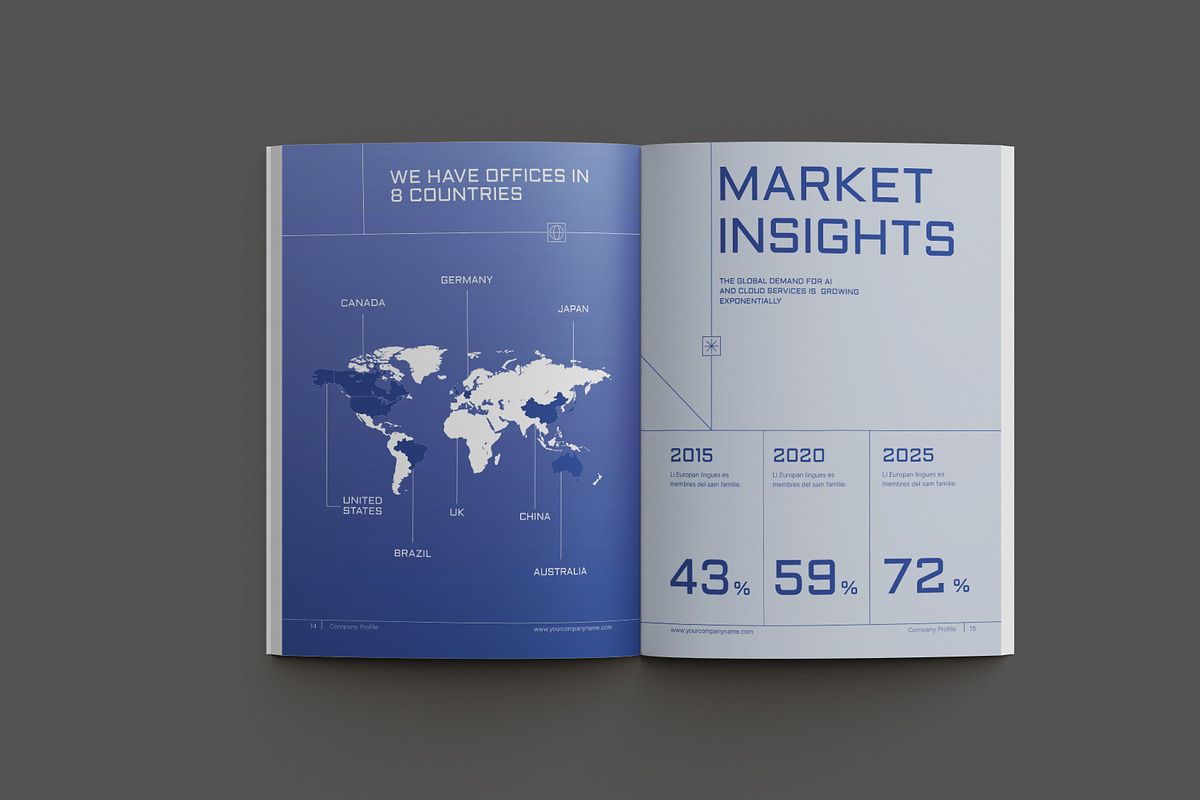 Gradient Minimalist Company Profile, a Brochure Template by Neermana (Photo 9 of 12)