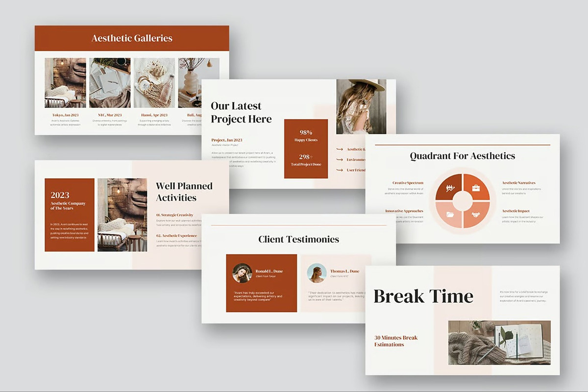 Aesthetic Company Profile Keynote preview 2