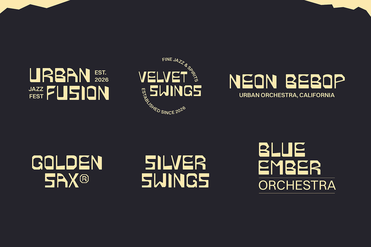 Saxoswings - Jazzy Geometric Font, a Sans Serif Font by riff.type (Photo 10 of 10)