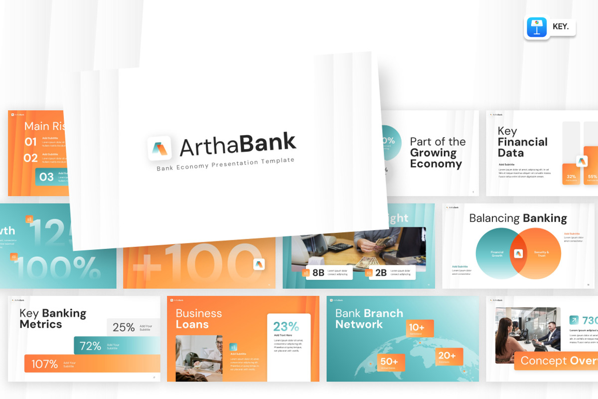 Artha Bank Economy Keynote, a Presentation Template by Loin Studio (Photo 1 of 4)