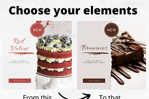 32 CAKE Instagram Canva Templates