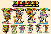 10 Junk Food Graffiti Characters, a Food Illustration by MEAS7 Artwork (Thumbnail 1 of 6)