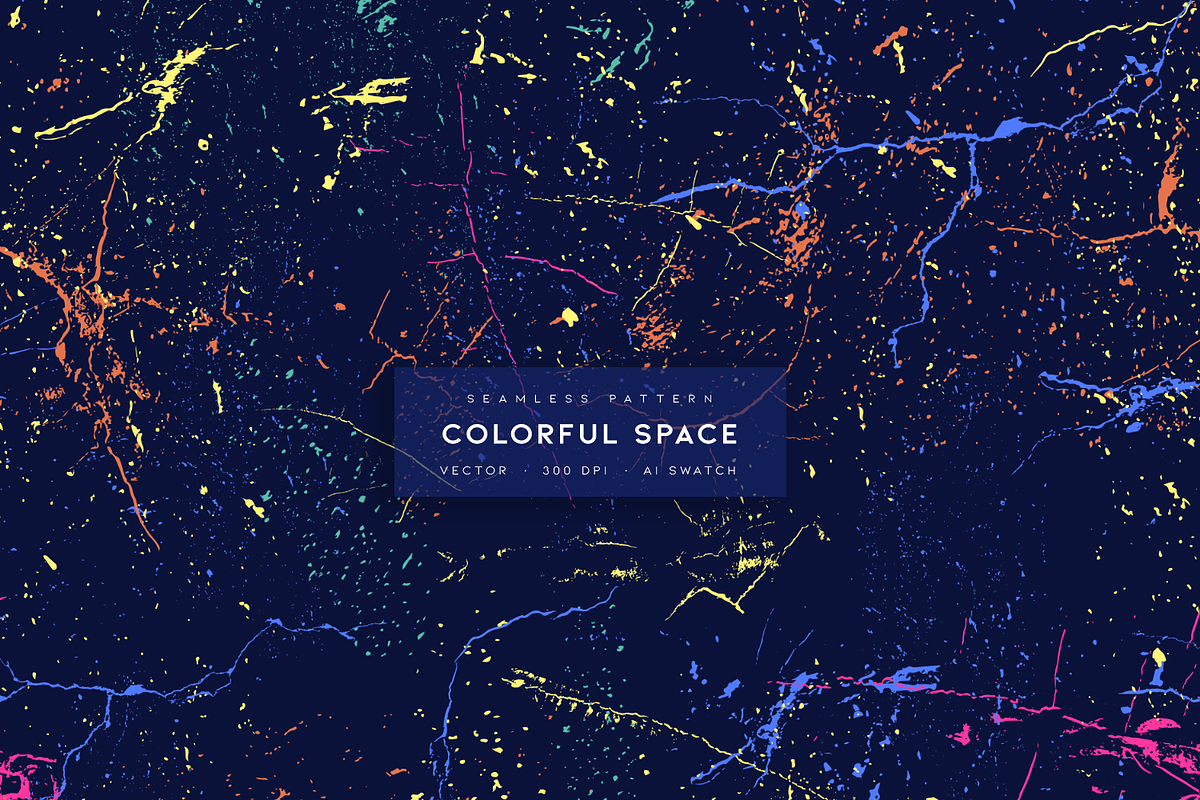Colorful Space, a Pattern Graphic by MalyskaStudio