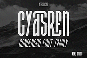 Cyasren – Condensed Font Family, a Sans Serif Font by NDNL Studio (Thumbnail 1 of 11)