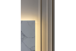 Warm backlit wall molding close up, a Background Photo by wip3out