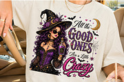 Glam Witch Halloween Sublimation PNG, a Seasonal Illustration by OK Design (Thumbnail 2 of 5)