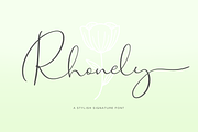 Rhonely, a Script Font by Larin Type Co. (Thumbnail 1 of 10)