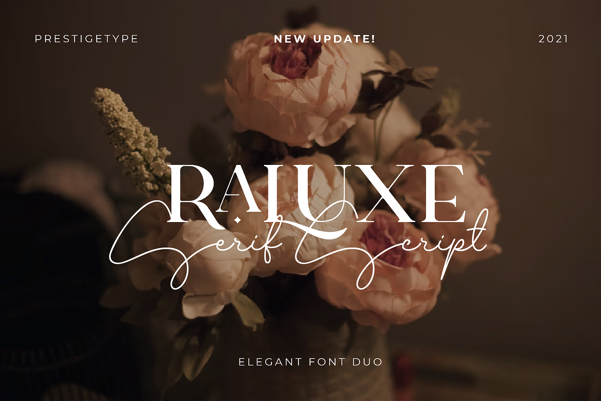 Raluxe Font Duo (Updated!), a Serif Font by Prestigetype (Photo 1 of 7)