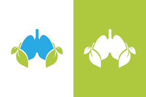 Human lungs and leaf logo, an Object Illustration by GraphiShop