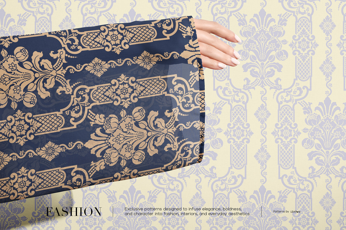 Palace Damask Traditional Patterns, a Pattern Graphic by LEAFure (Photo 4 of 8)