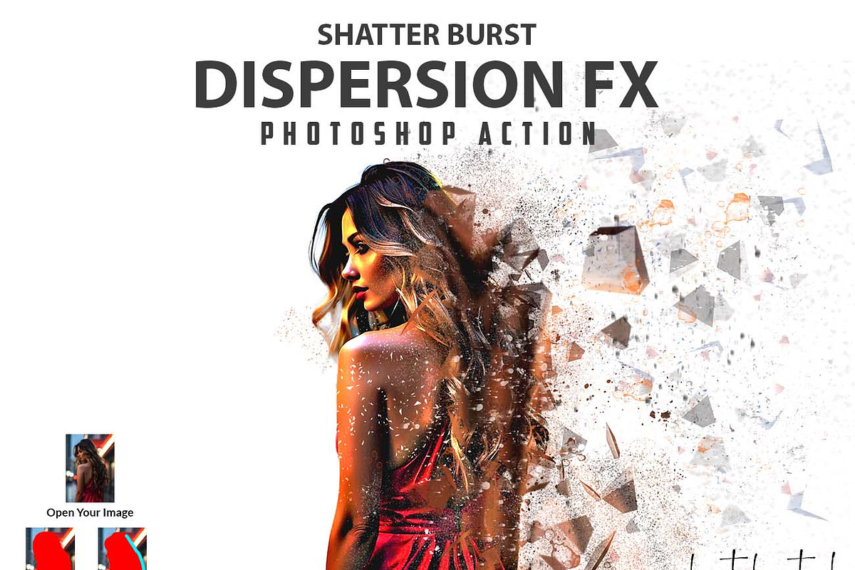Shatter Burst Dispersion FX Ps Actio, an Action Add-On by Studio Retouch (Photo 1 of 13)
