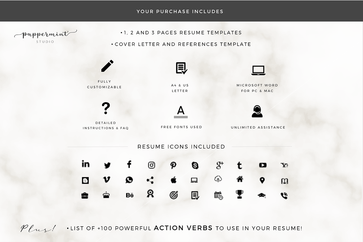 Word Resume & Cover Letter Template, a Resume Template by PAPPERMINT RESUME STUDIO (Photo 5 of 6)