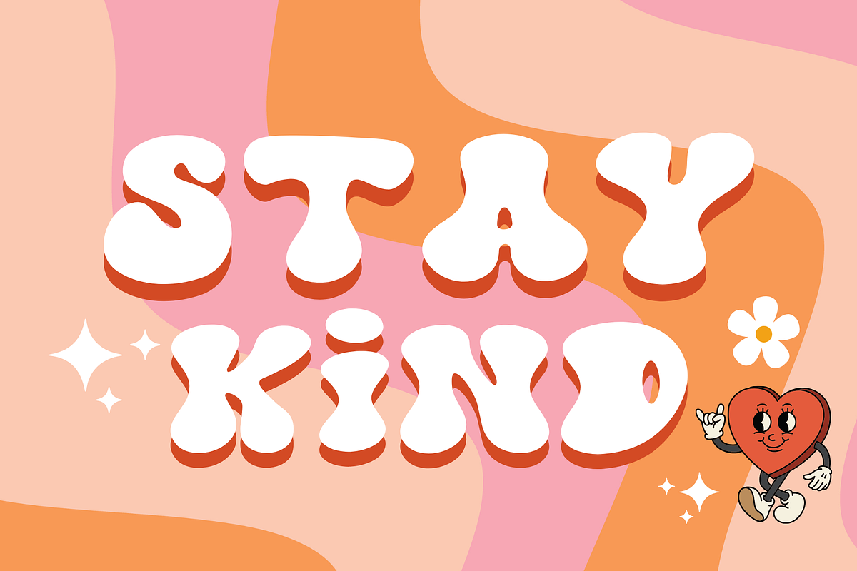 Quick is a retro groovy display font, a Handwritten Font by Brown Cupple (Photo 3 of 6)