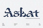 Asbat - Display Decorative Typeface, a Symbol Font by Samtiv Studio (Thumbnail 1 of 6)
