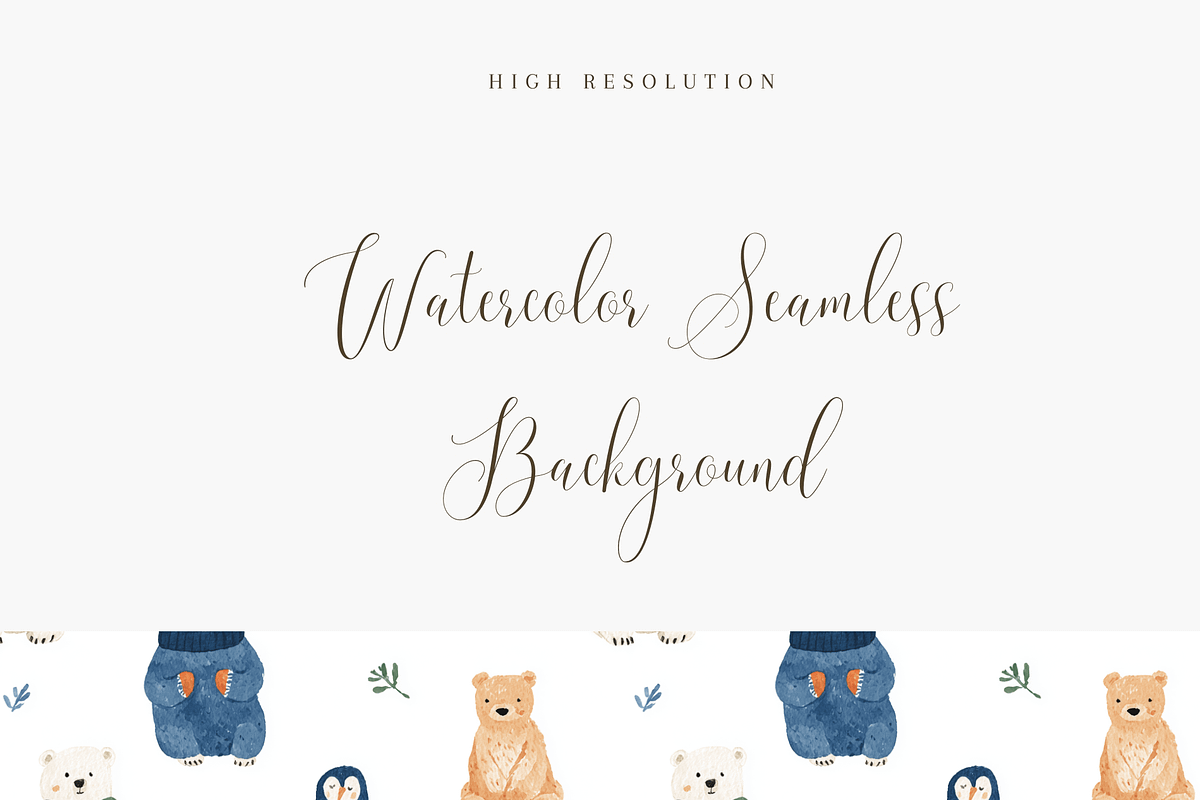 Cute Winter Animals Seamless Pattern, a Pattern Graphic by Pati Charm Studio (Photo 3 of 8)