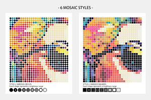 Multi Shape Mosaic Photoshop Action