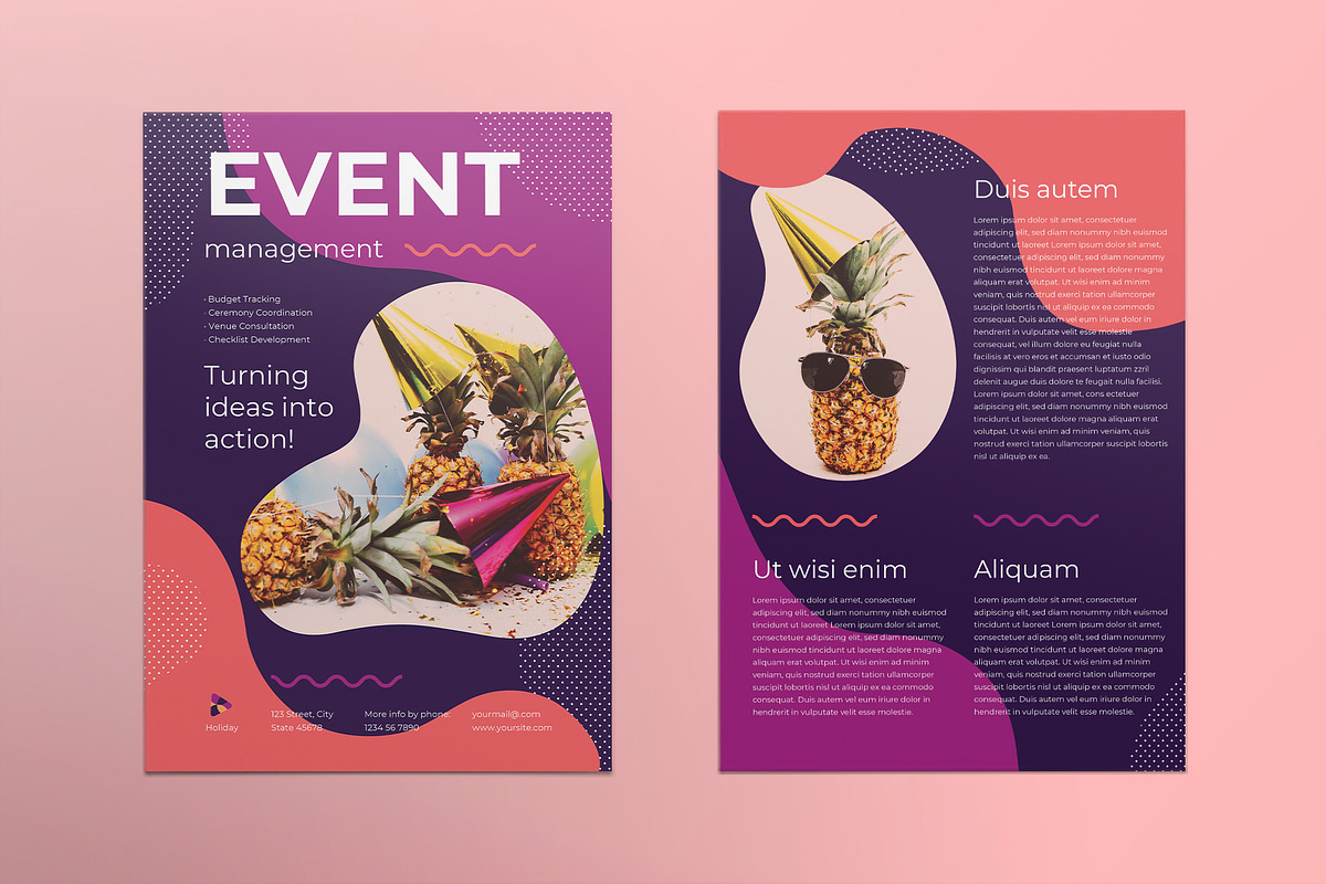 Event Management Flyer, a Flyer Template by TemplatesNow!