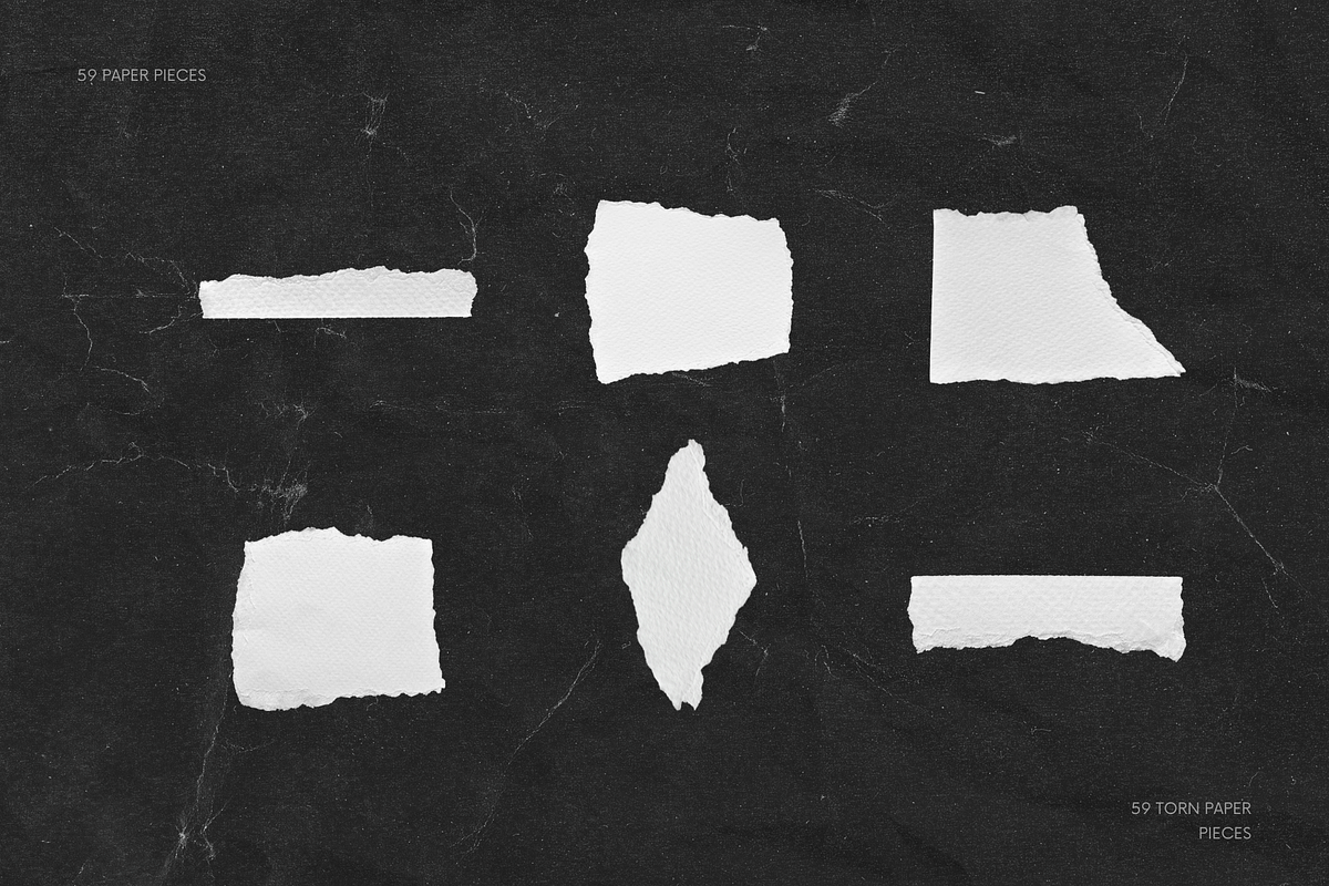 59 White Torn Paper Textured Pieces, a Texture Graphic by Ksuview (Photo 8 of 13)