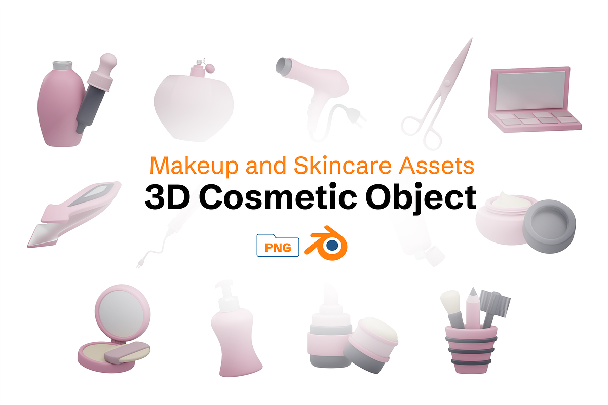 3D Beauty & Cosmetics Pack, an Object 3D Model by Dudukbersama (Photo 1 of 3)